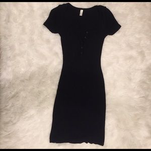American apparel black Henley dress size M