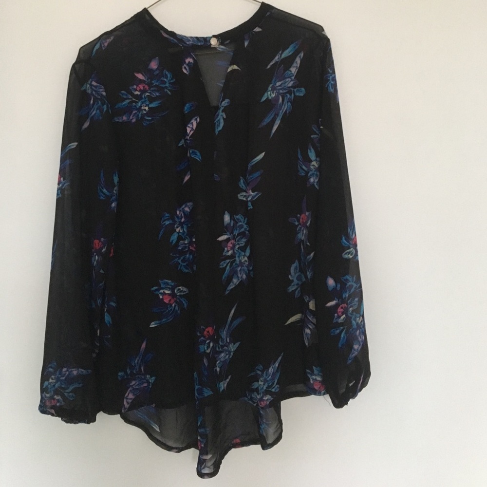 sheer floral top