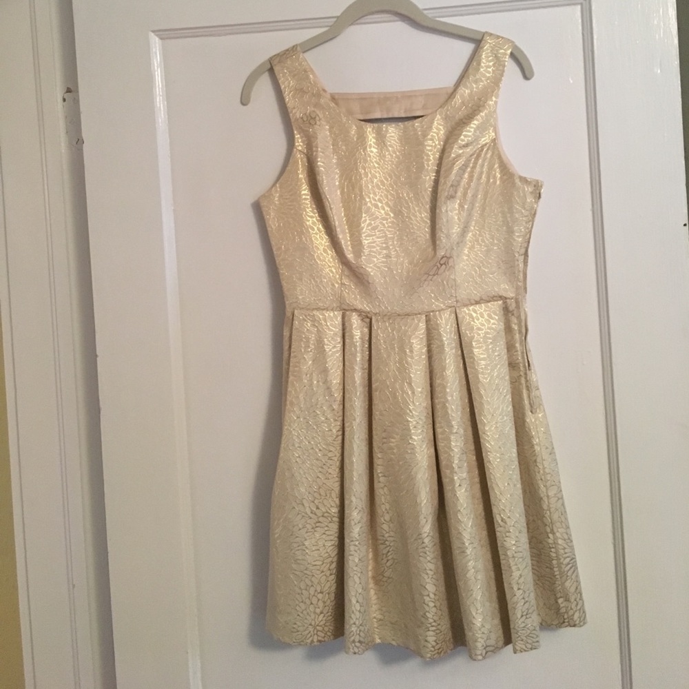 Gold cocktail dress