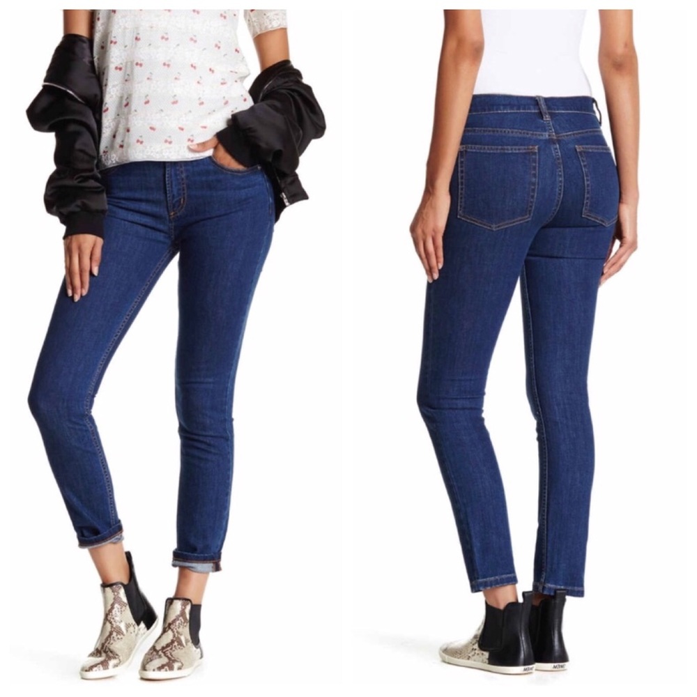 MBMJ Elle Skinny Crop Jean [chip blue]