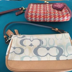 2 Lovely Coach mini bags/wristlets