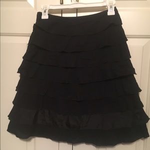 Anthropologie layered black skirt