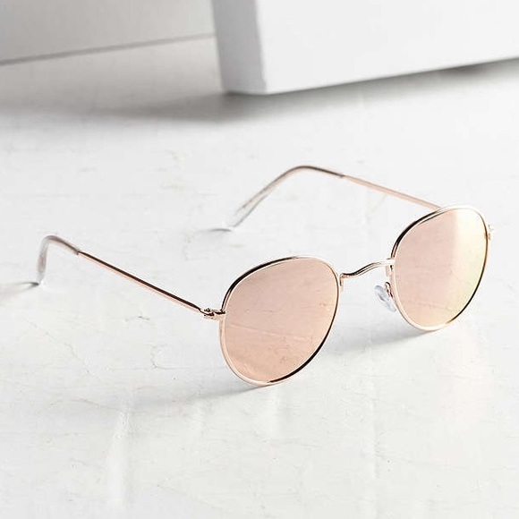 ♥️BOGO♥️New Rose Gold Mirrored Round - Picture 1 of 4
