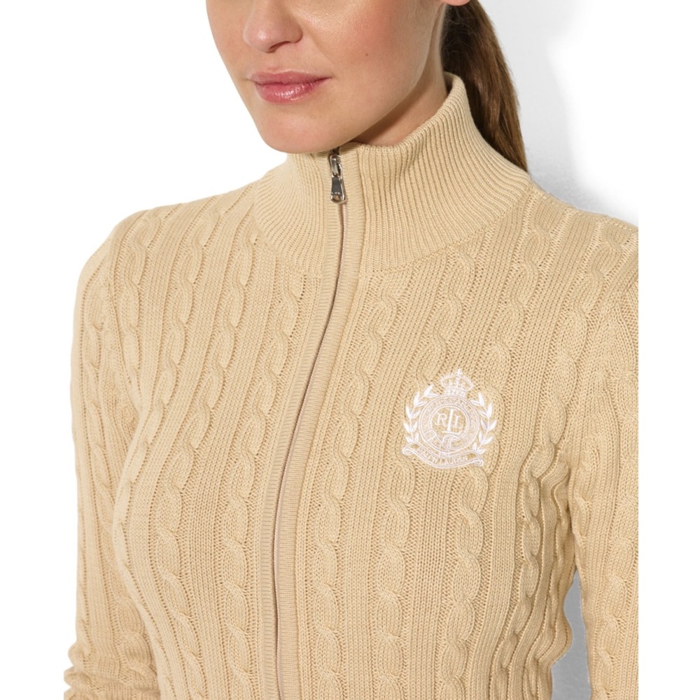 Ralph Lauren Cable Knit Zip Up