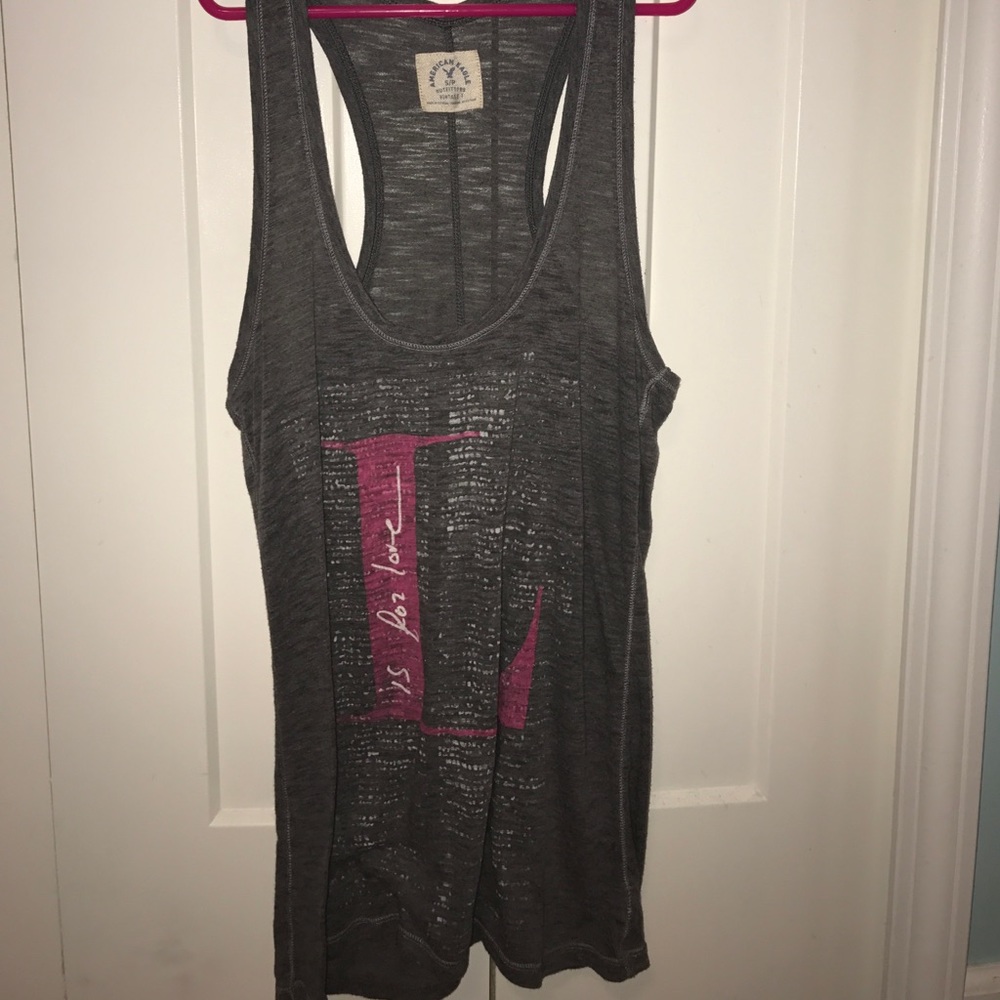Gray American Eagle Tank Top