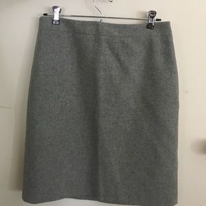 J. Crew grey wool pencil skirt, size 6