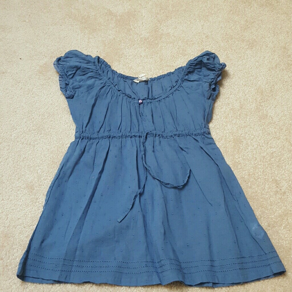 Embroidered Slightly Sheer Top