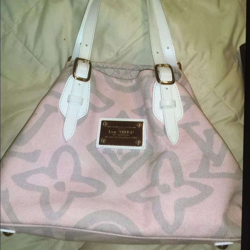**SOLD** Louis Vuitton Pink Gray Handbag Authentic