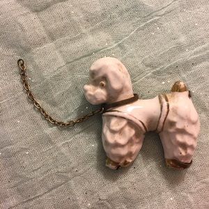 Vintage poodle pin. Dog brooch.