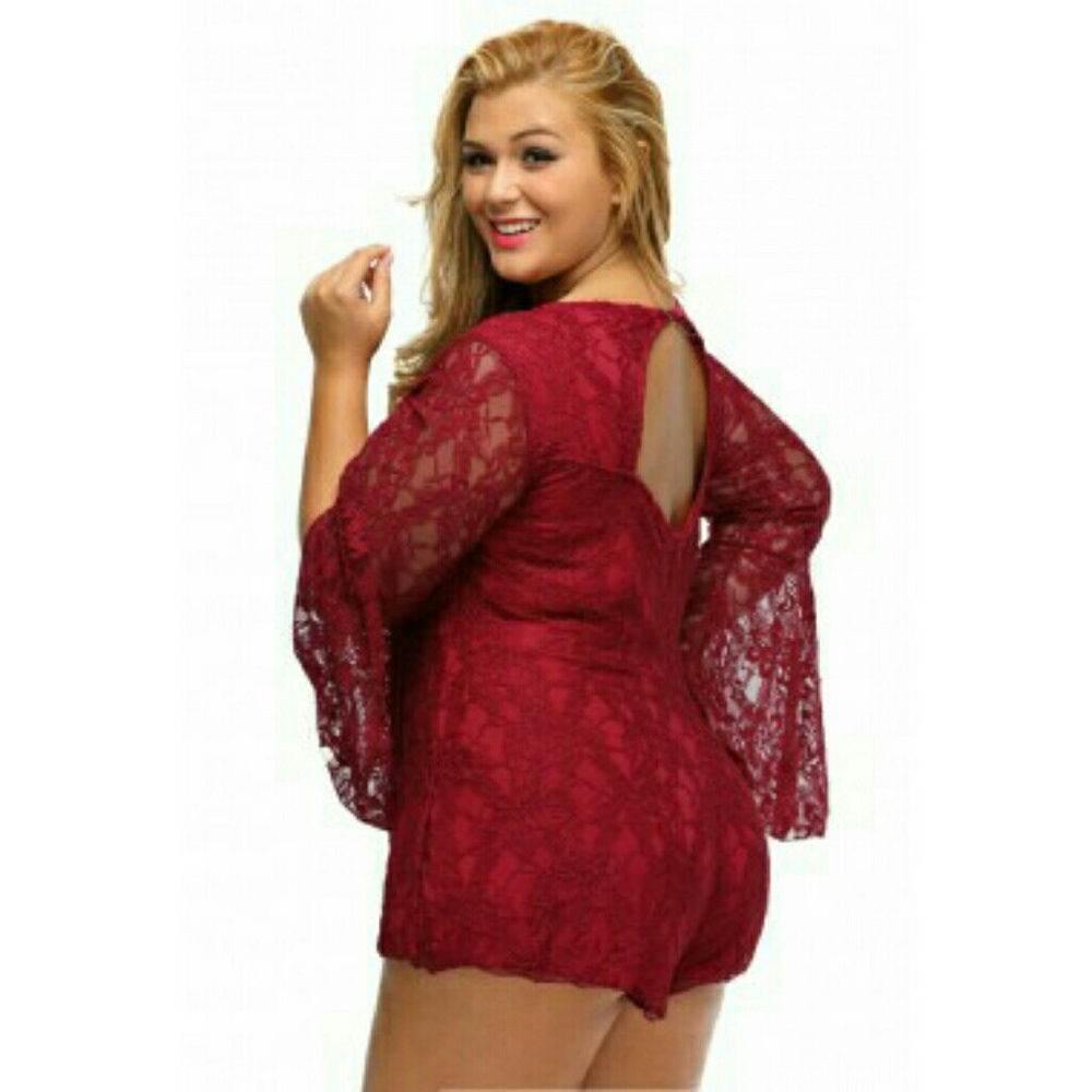 💛‍ HP [Plus:2X 1Left]️ Lace Mini Romper - Picture 3 of 5