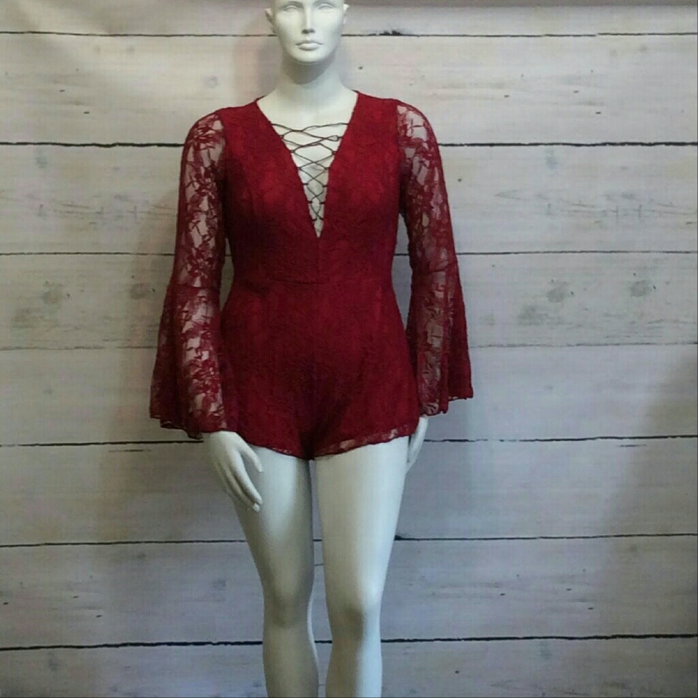 💛‍ HP [Plus:2X 1Left]️ Lace Mini Romper - Picture 5 of 5