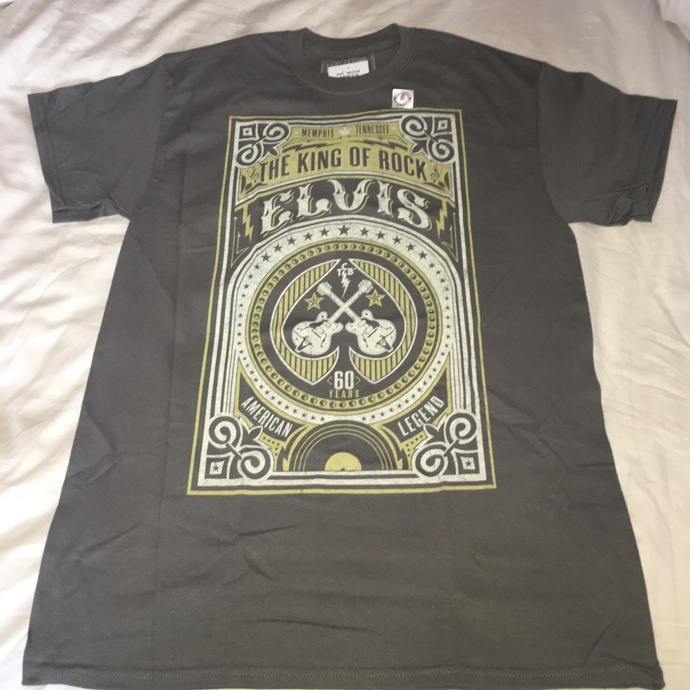 Men's King of Rock ELVIS Vintage Tee