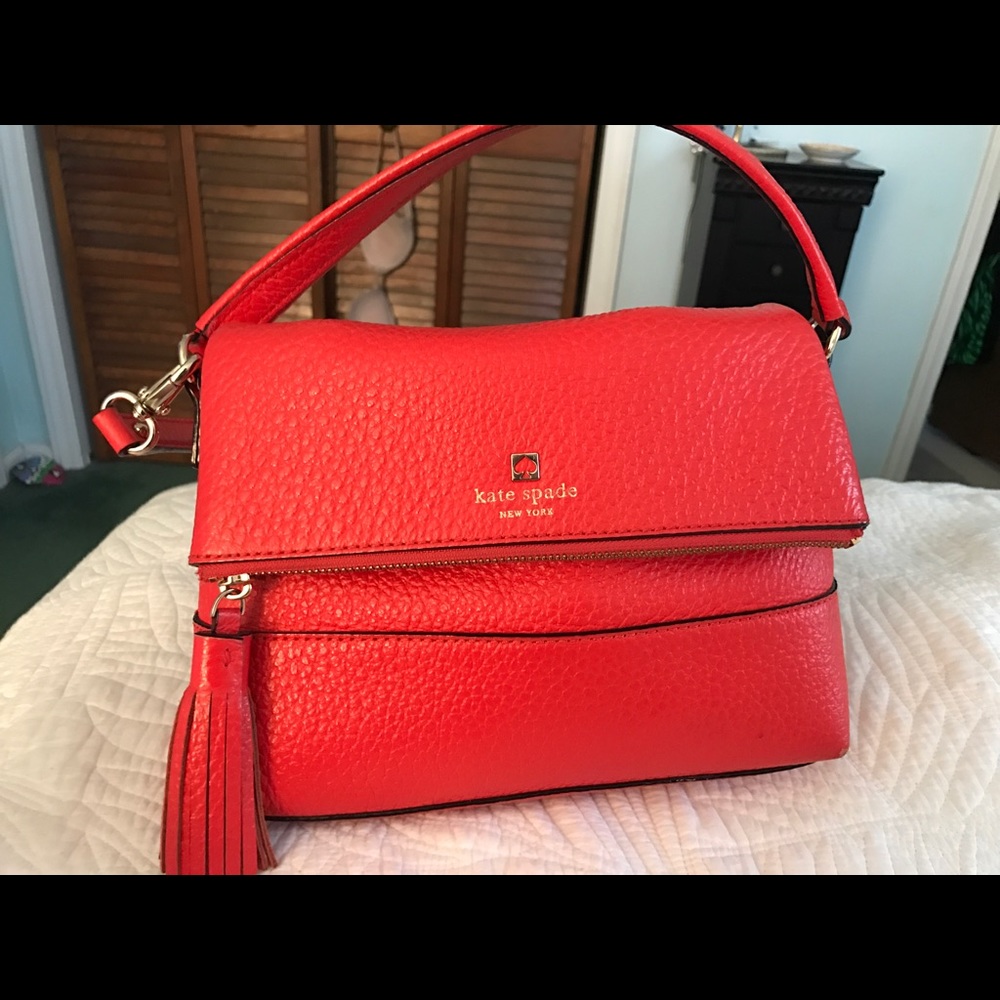 Kate Spade Orange fold down bag