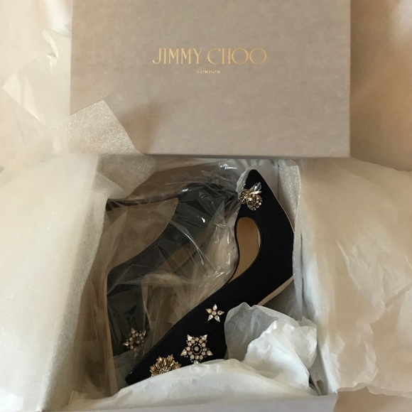Jimmy Choo Romy 100 Navy US7 EU 37 - Picture 4 of 4