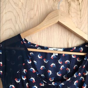 Papaya Bird Print Dress Size M