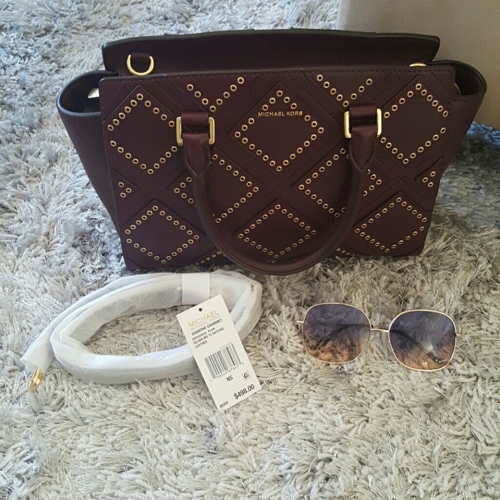 🚫SOLD🚫MICHAEL KORS GROMMET SATCHEL - Picture 1 of 7