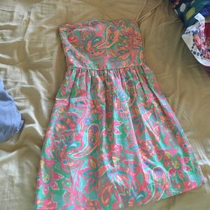 strapless lilly pulitzer dress