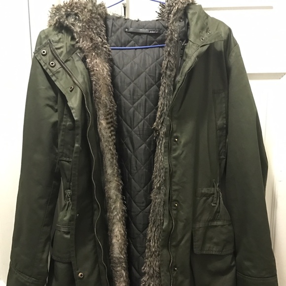 Olive green jacket by Mango - Picture 1 of 8