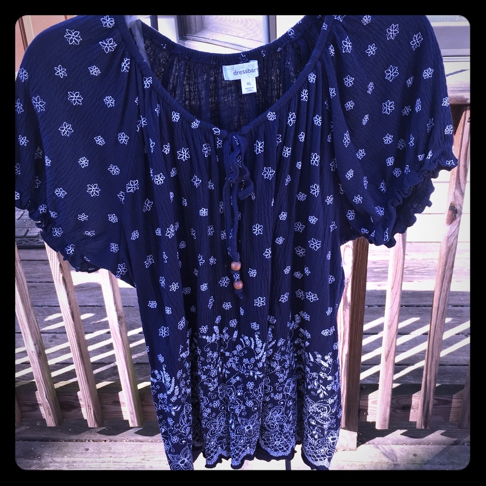 Dress barn pheasant style navy blue