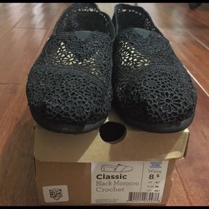 Black Crochet Toms