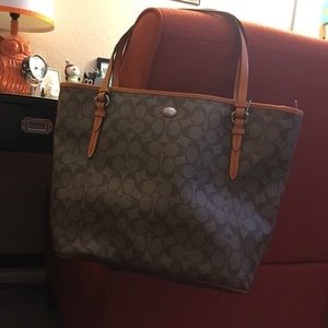 COACH Orange Vinyl Handbag