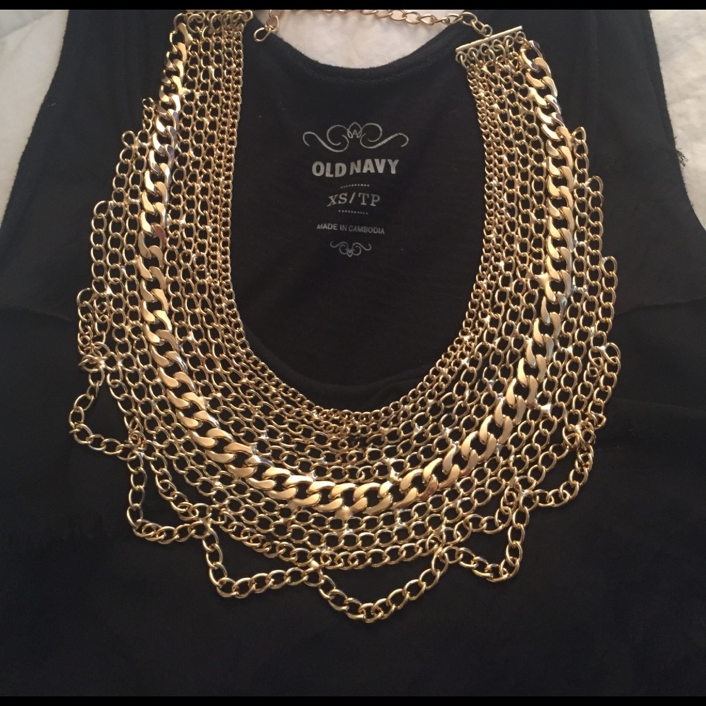 T&J Designs Gold Chain Statement Necklace