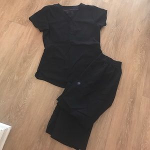 Healing hands purple label black scrubs