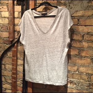 Fun subtle silver v Hilfigerneck top!