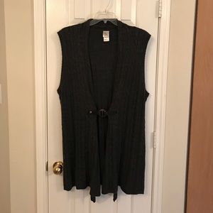 Long gray sweater vest 4X
