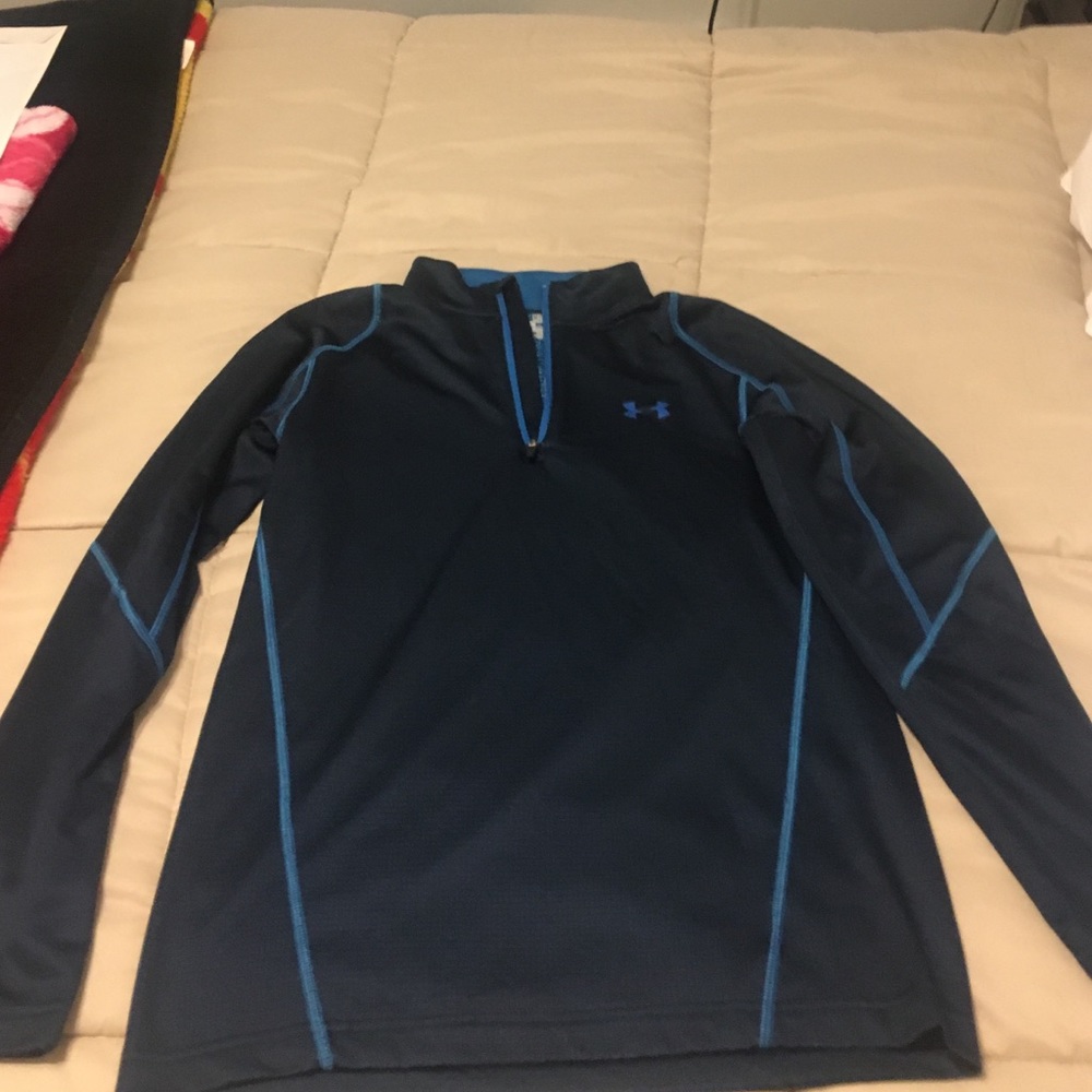 Men's blue under armour cold wear fitted jacket