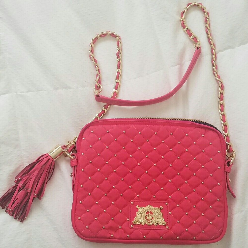 Juicy couture Nylon quilted studded xbody