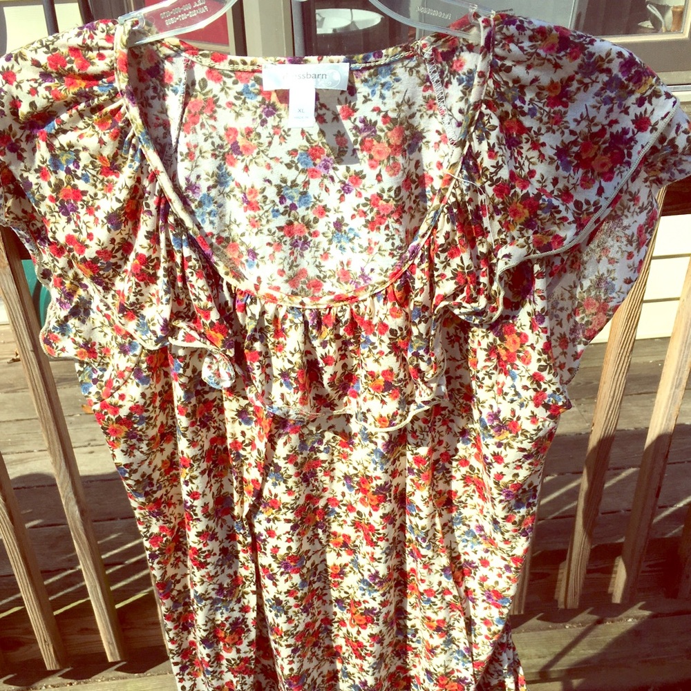 Floral pheasant top
