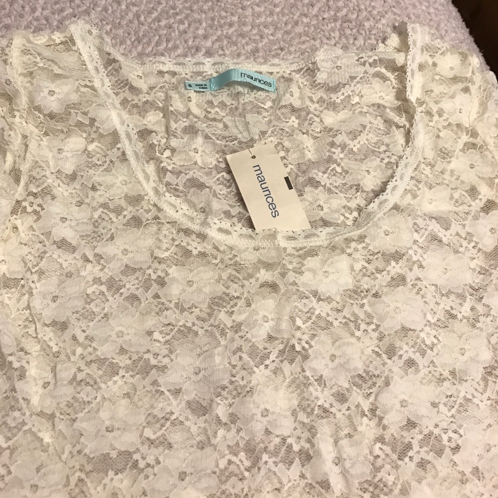 Maurices Lacey cream top