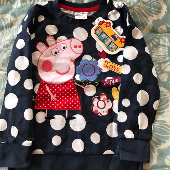 Novatx Peppa Pig Other - SALE NWT Girl's 4-5 Navy Polka dot Peppa Pig Shirt
