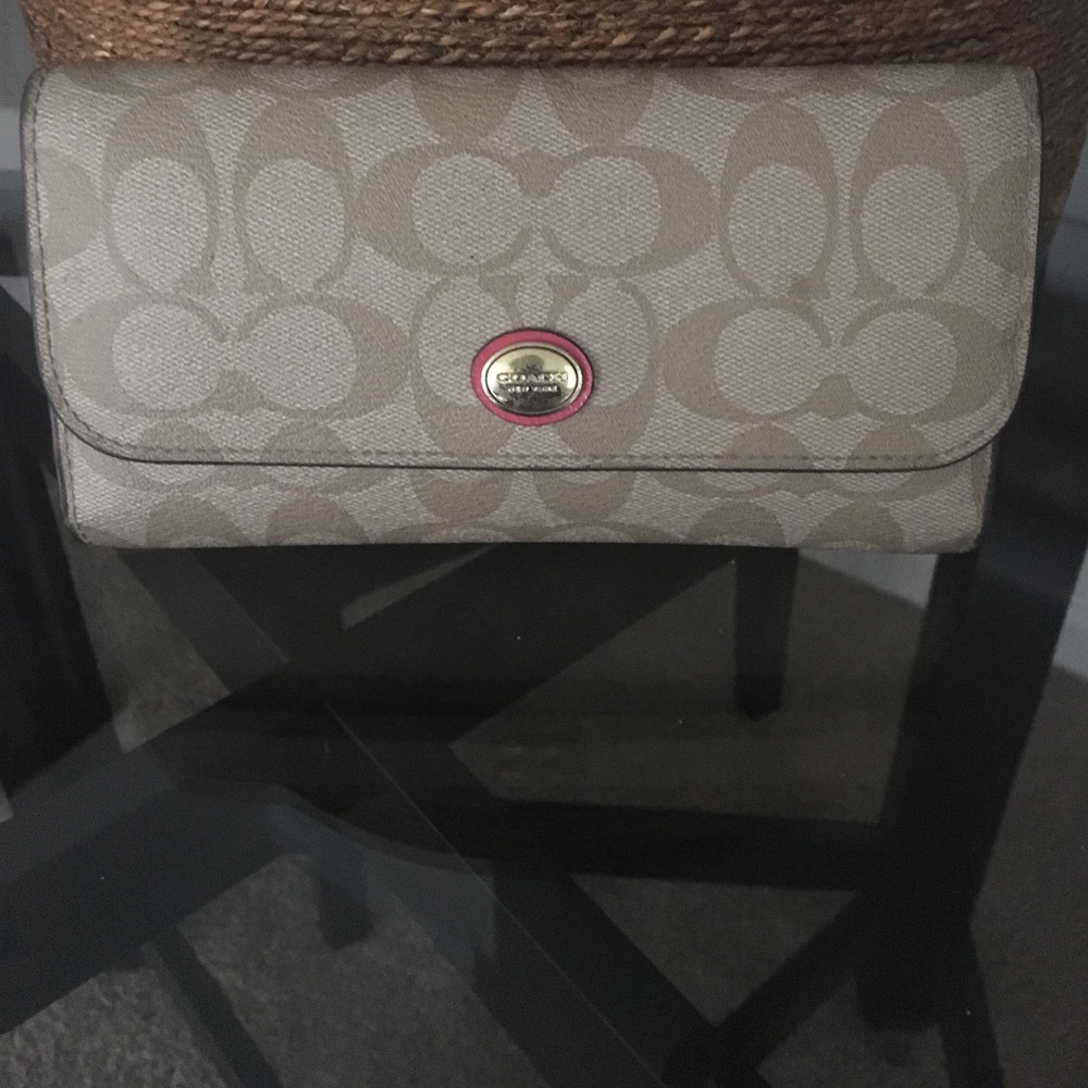 Saffiano Coach Tri-fold Wallet