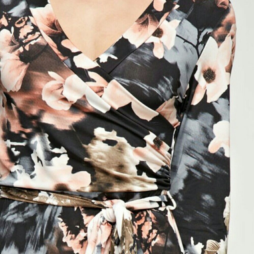 Watercolor Floral Print Dress - Picture 5 of 5