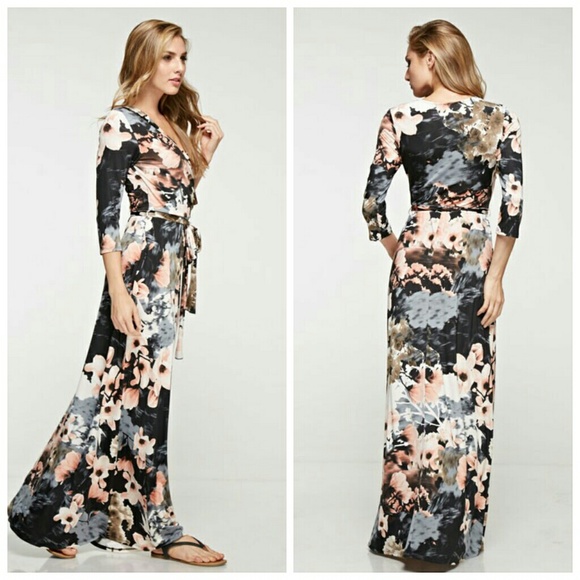 Watercolor Floral Print Dress - Picture 4 of 5