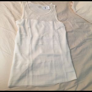 Cream Ann Taylor Loft blouse with tags