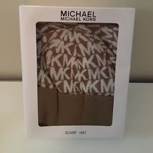 Michael Kors scarf and hat set