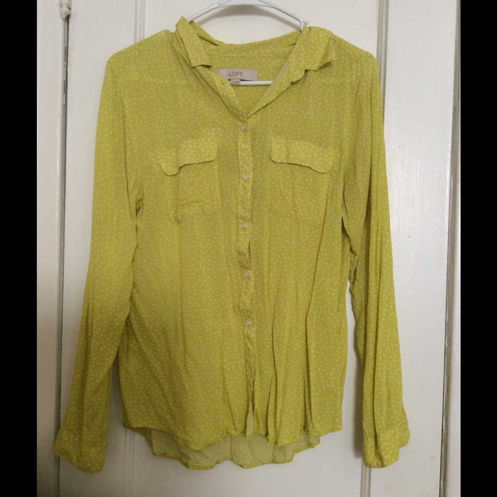 Yellow Loft Button Down Size Medium