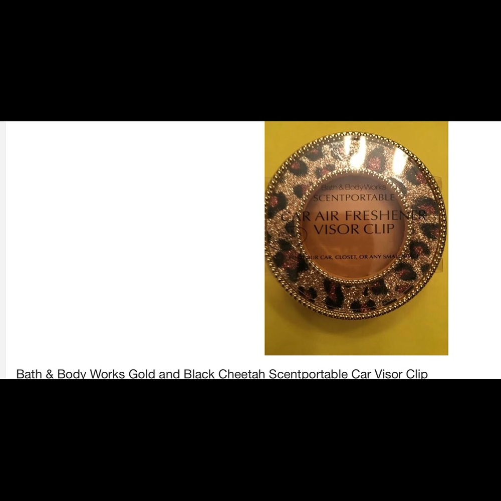Bath and Body works car visor clip