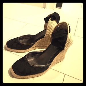 Coach black espadrilles