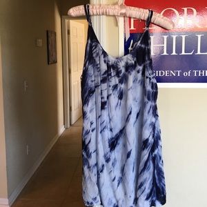 tye dye patterned flowy mini dress