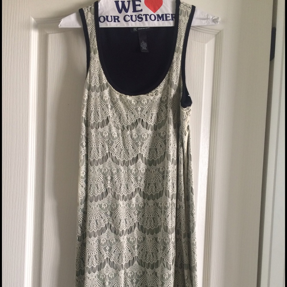 Black and white lace flapperesque dress