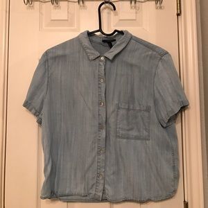 Forever 21 cute denim crop top!