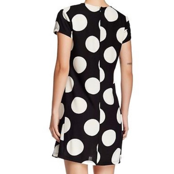 Donna Morgan Black Polkadot Short Slv Dress - Picture 5 of 6