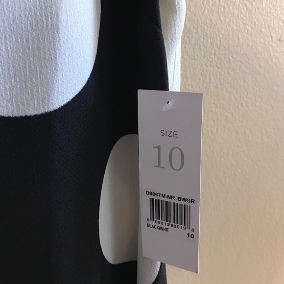 Donna Morgan Black Polkadot Short Slv Dress - Picture 6 of 6