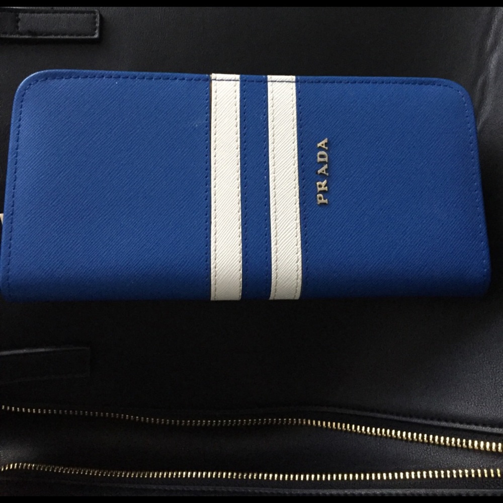 Prada striped wallet