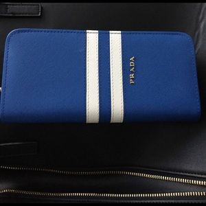 Prada striped wallet