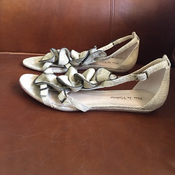 Pour la Victoire Snakeskin Sandals - Picture 2 of 4